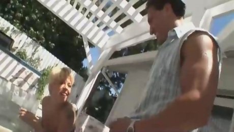 Two blonde milfs enjoy hardcore sex with one man