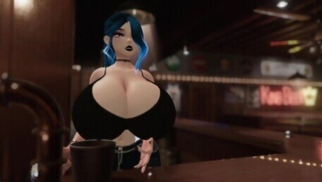 Huge Expanding Bartender Titties